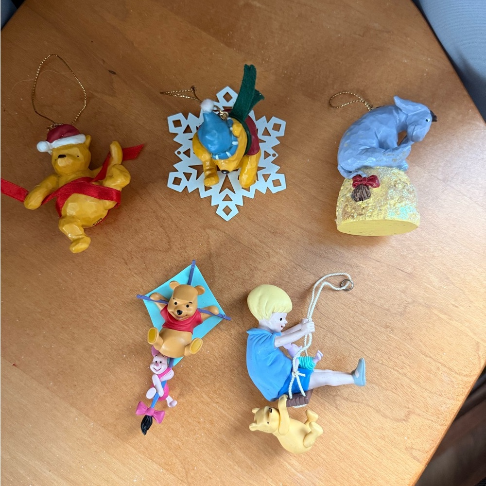 Disney Winnie the Pooh and Friends Ornament Collection - Red, Blue, Yellow